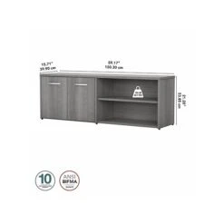 Bush Business Furniture Studio C Low Storage Cabinet With Doors And Shelves, Platinum Gray (SCS160PG) -Bush Furniture sp143680615 s7