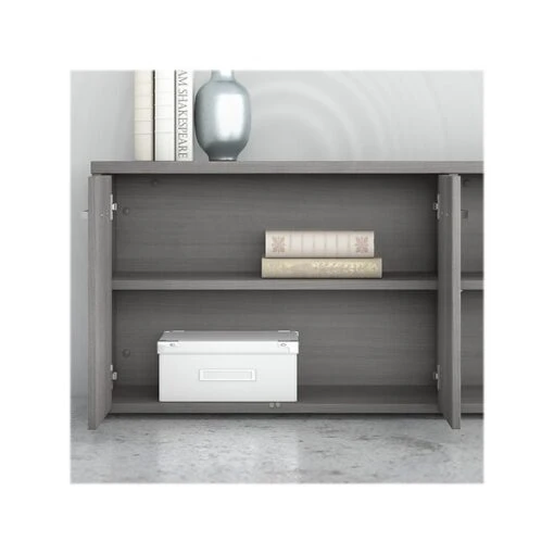 Bush Business Furniture Studio C Low Storage Cabinet With Doors And Shelves, Platinum Gray (SCS160PG) -Bush Furniture sp143680617 s7