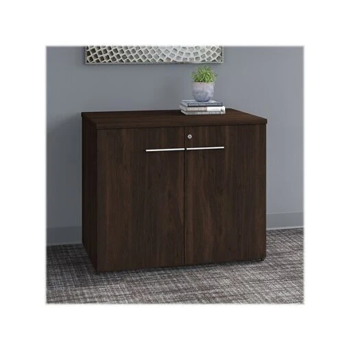 Bush Business Furniture Office 500 29.82" Storage Cabinet With 2 Shelves, Black Walnut (OFS136BWSU) -Bush Furniture sp92595087 s7