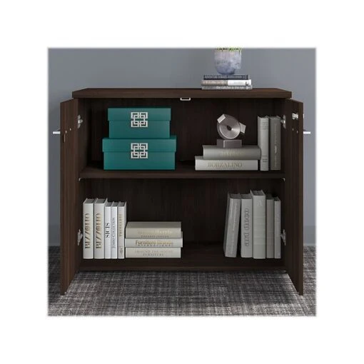 Bush Business Furniture Office 500 29.82" Storage Cabinet With 2 Shelves, Black Walnut (OFS136BWSU) -Bush Furniture sp92595088 s7